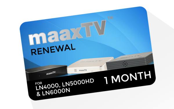 maaxTV Arabic LN4000 & LN5000HD 6 Months Service Renewal