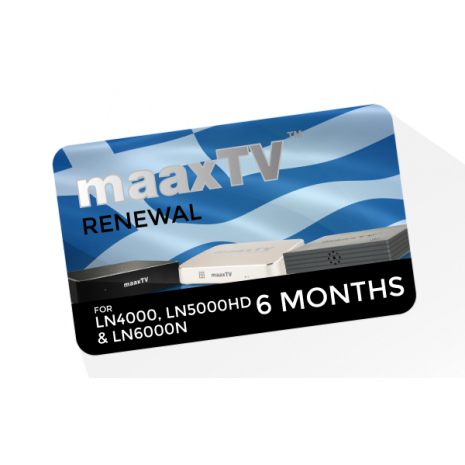 maaxTV Greek 6 Months Service Renewal